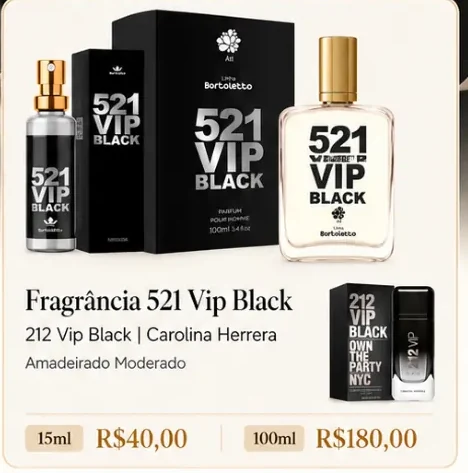 Fragrância 521 Vip Black