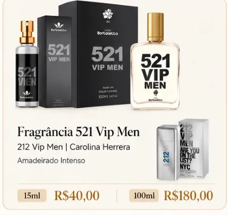 Fragrância 521 Vip Men