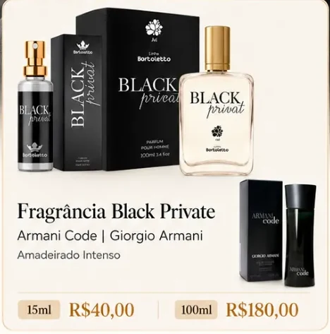 Fragrância Black Private